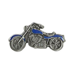 Biker pins Motorcycle pin blue colored