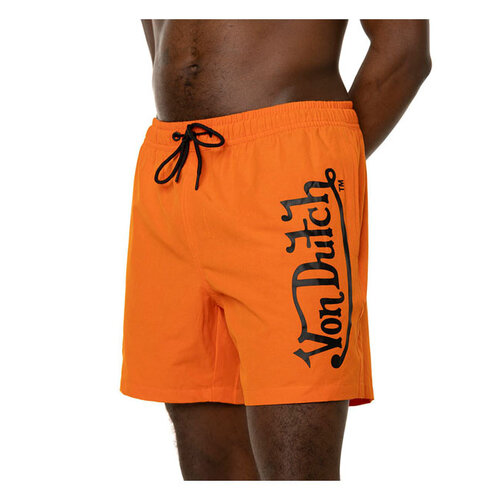 Von Dutch Short de bain orange à logo