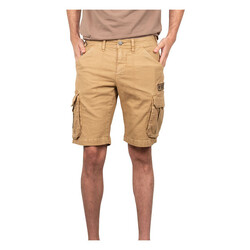Cargoshorts aus Canvas, beige
