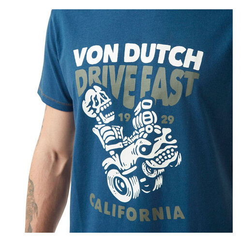 Von Dutch Drive t-shirt blauw/wit