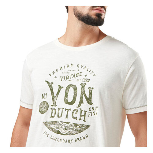 Von Dutch Slub t-shirt wit/zwart