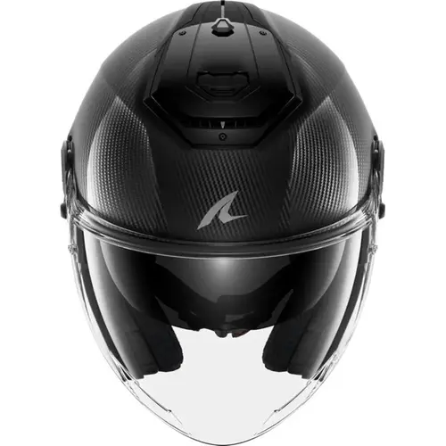 Shark Helmets RS Jet Carbon Blank Helm glänzend schwarz