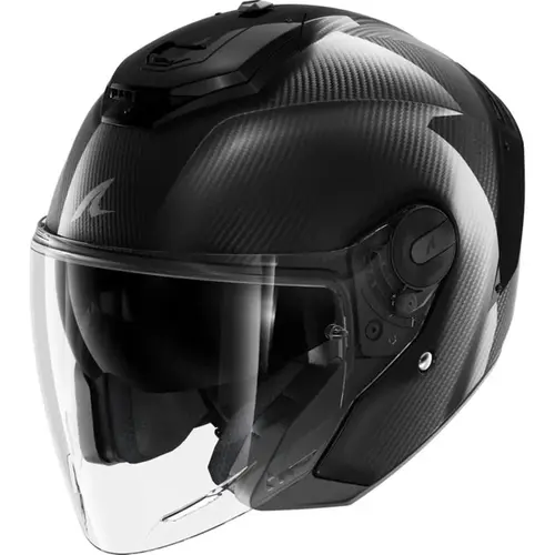 Shark Helmets RS Jet Carbon Blank Helm glänzend schwarz