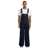 Lockere Jeans-Latzhose, gewaschen