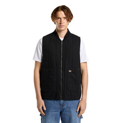 Quilted Canvas Vest Black