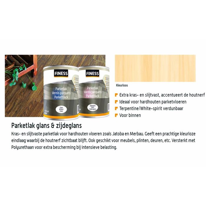 Finess Finess Parketlak Zijdeglans (Terpentinebasis)