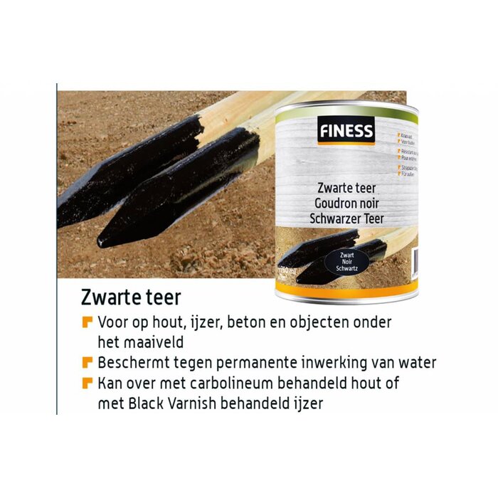 Finess Finess Zwarte Teer (terpentinebasis)