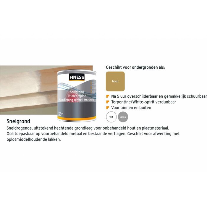 Finess Finess Snelgrondverf  (terpentinebasis)