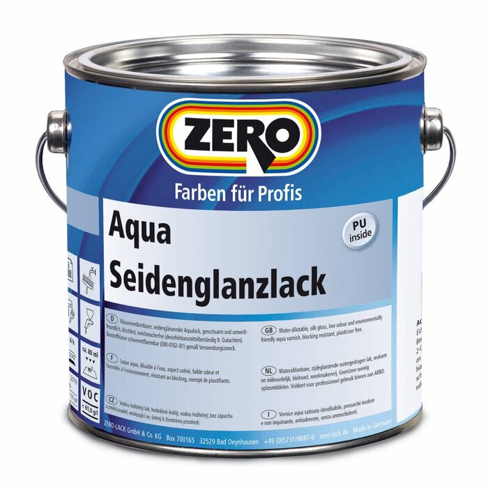 Zero-farbe Zero Aqua Seidenglanzlack Zijdeglanslak (waterbasis)