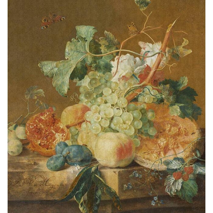 Dutch Painted Memories Mural Still Life with Fruits 8008