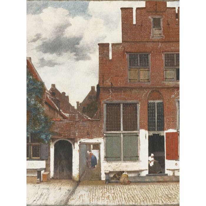 Dutch Painted Memories Mural View of Houses in Delft 8012