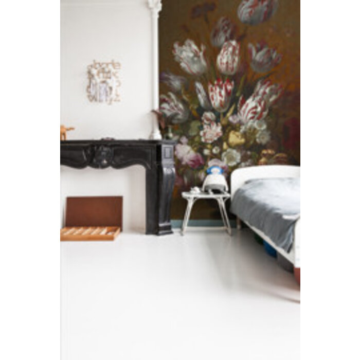 Dutch Painted Memories Mural Still Life with Flowers 8026