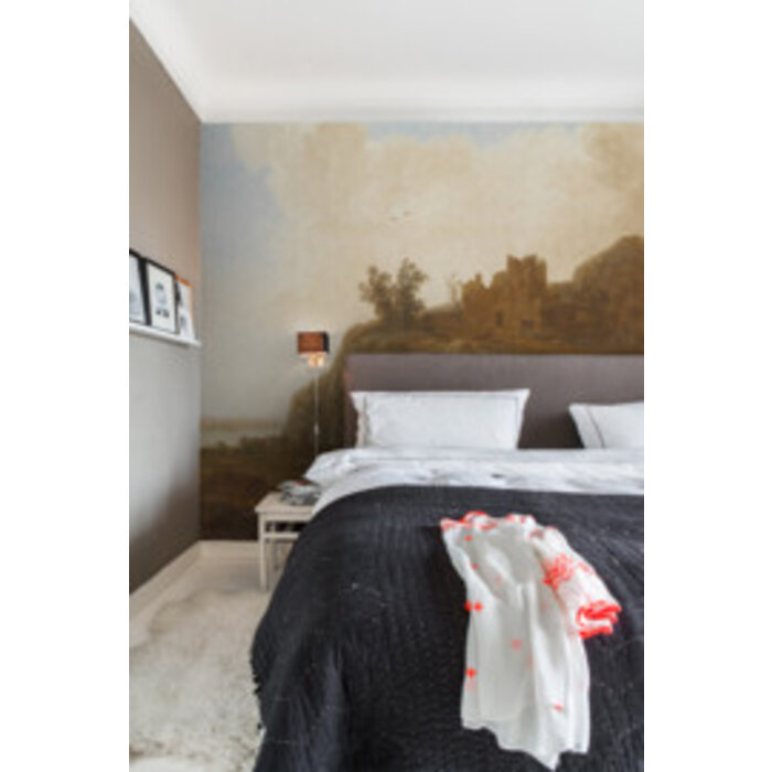 Dutch Painted Memories Mural River Landscape with Horseman 8028