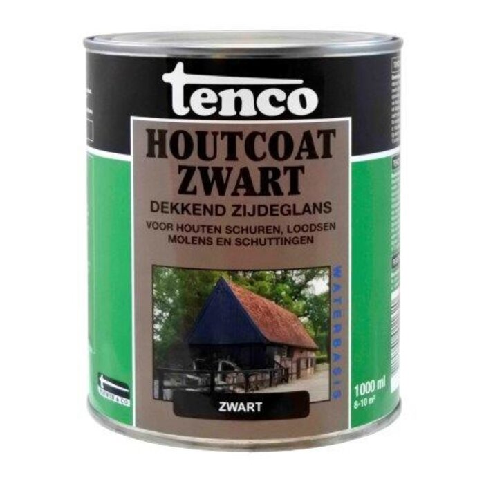 Tenco Tenco Houtcoat Zwart  Zijdeglans (waterbasis)