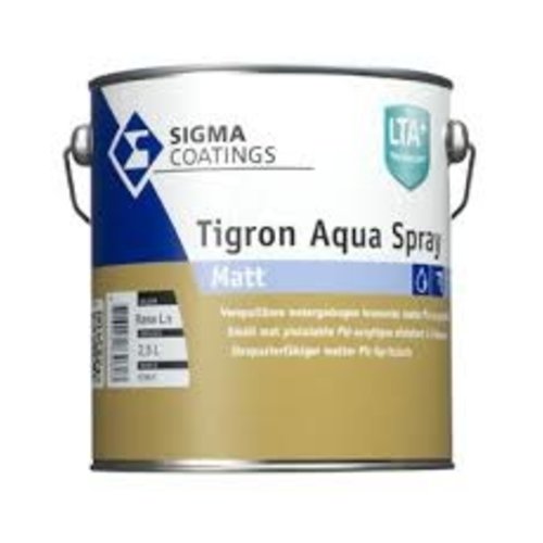 Sigma Tigron Aqua Spray Matt Wit - Liter RAL 9010 - Donald verf en behang