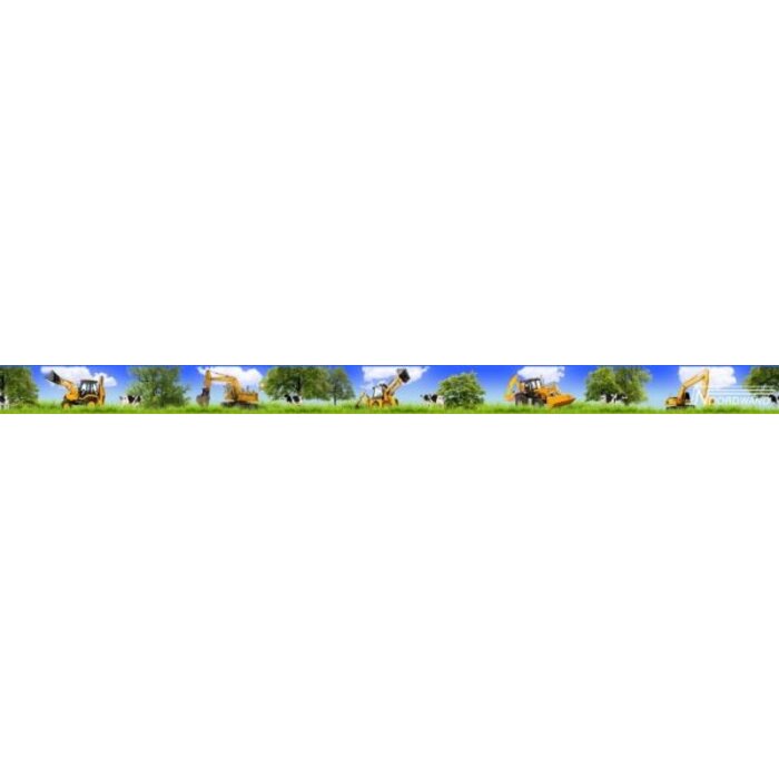 Noordwand  Behangrand koeien, tractoren en graafmachir: 3750038