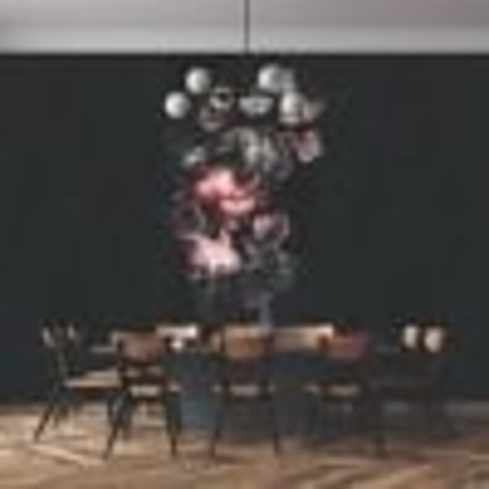 Noordwand  Fotobehang bloemen op zwarte achtergrond 42040