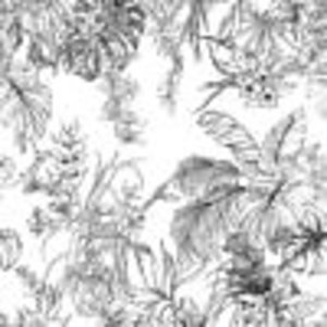 shoner wohnen Fotobehang getekende bloemen zwart-wit
