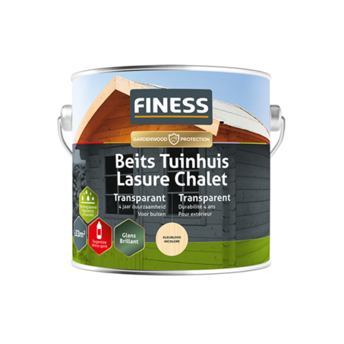 Finess Finess Beits Tuinhuis Transparant Glans 2,5 Liter (terpentinebasis)