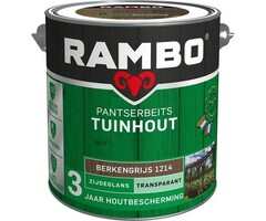 Rambo Pantserbeits Tuinhout Zijdeglans Transparant - 2,5 liter Berkengrijs