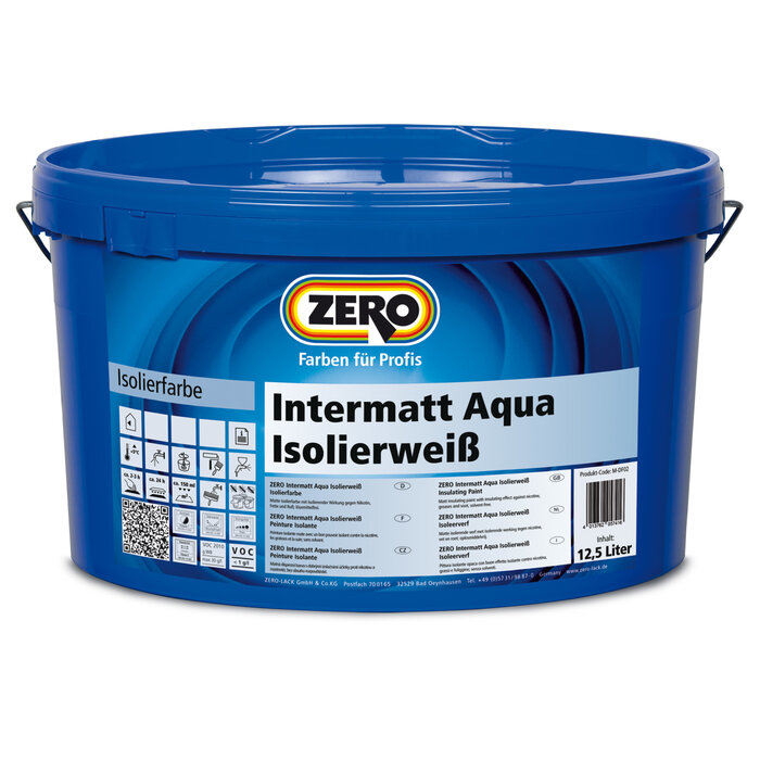 Zero-farbe ZERO Intermatt Aqua Isolierweiß