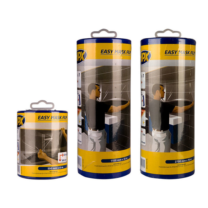 HPX HPX Transparante folie met masking tape + een handige dispenser