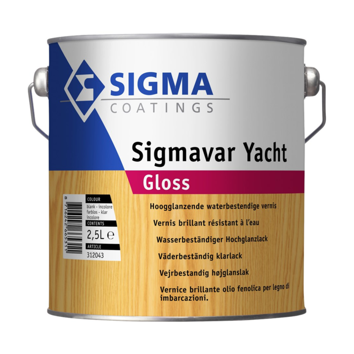 Sigma Sigmavar Yachtlak Gloss | Hoogglans Blanke Lak - 2,5 LTR