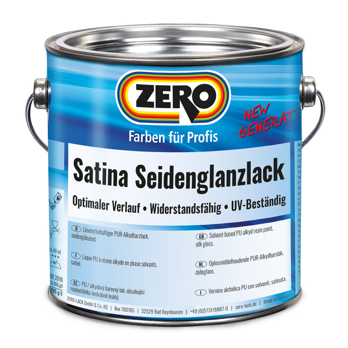 Zero-farbe Zero Satina Seidenglanzlack Zijdeglanslak (terpentine)
