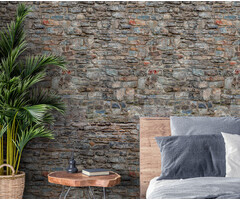 Mural Castle Wall zwart 159x280cm