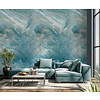 Mural Marble blauw 159x280cm