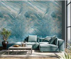 Mural Marble blauw 159x280cm