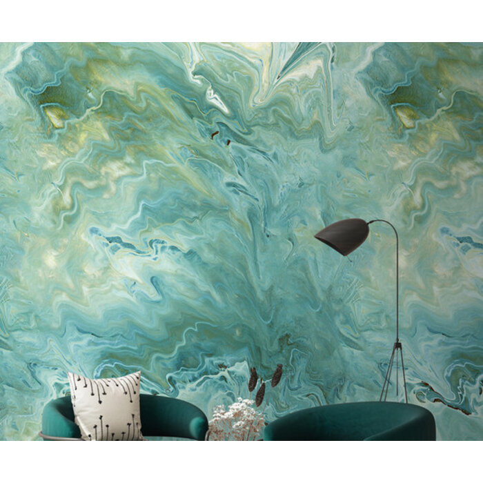 Mural Marble groen 159x280cm