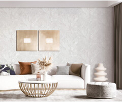 Grace - Tropical palm leaf silver