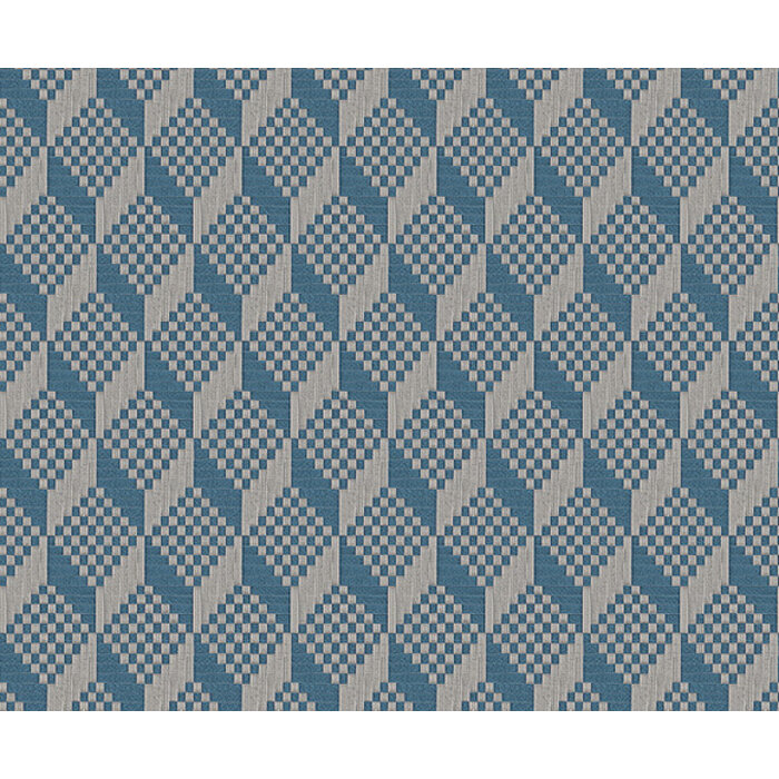 Grace - 3D stitched cube blue