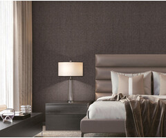 Grace - Hessian text. uni chocolate