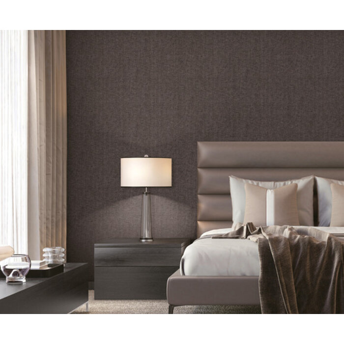 Grace - Hessian text. uni chocolate