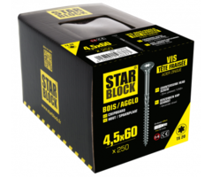 Starblock Starblock hout/spaanpl. schroef TX 4,5x60mm 250st