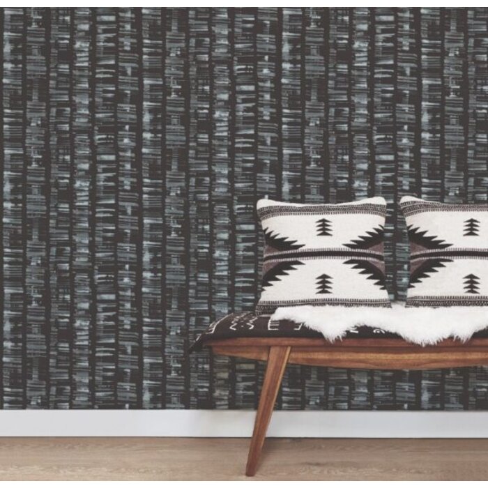 Behang met horizontale abstracte strepen G78282