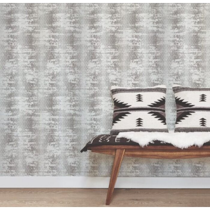 Behang met grafische ruiten en verticale fijne blokjes G78286