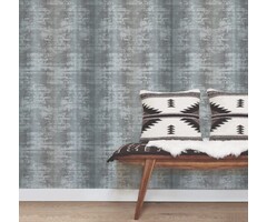 Behang met grafische ruiten en verticale fijne blokjes G78288