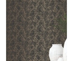 Behang met bladmotief G78301