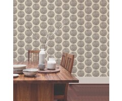 Behang met cirkelmotief G78329