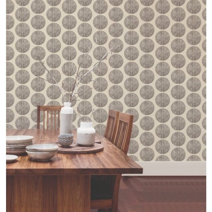 Behang met cirkelmotief G78329