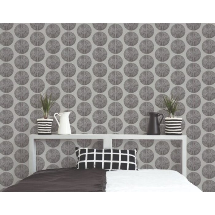 Behang met cirkelmotief G78330