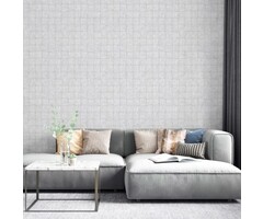 Behang met vierkante tegels 33971