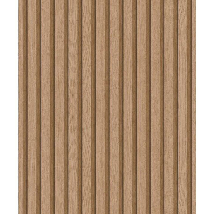 Behang met houten lamellen 33958