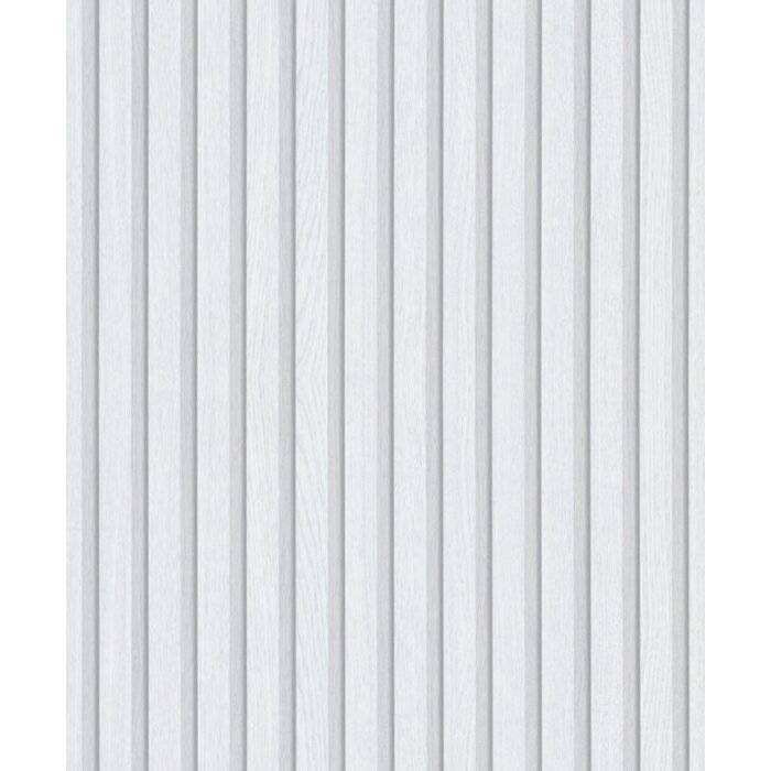 Behang met houten lamellen 33956