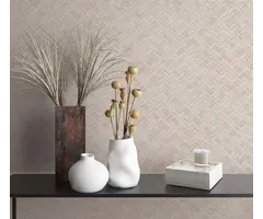 Behang met rotan vlechtwerk 33333