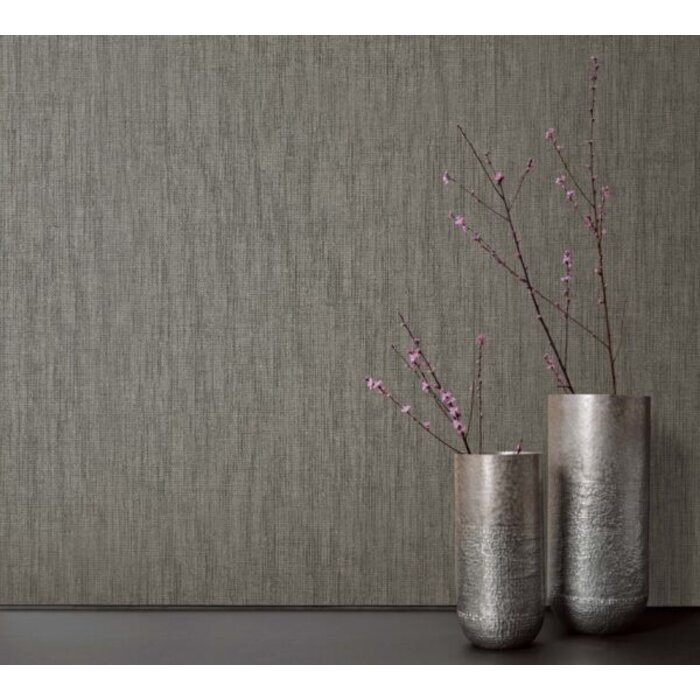 Behang met linnen look 33330