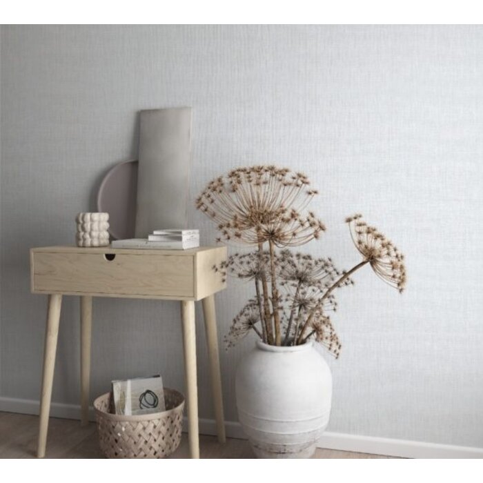 Behang met linnen look 33324